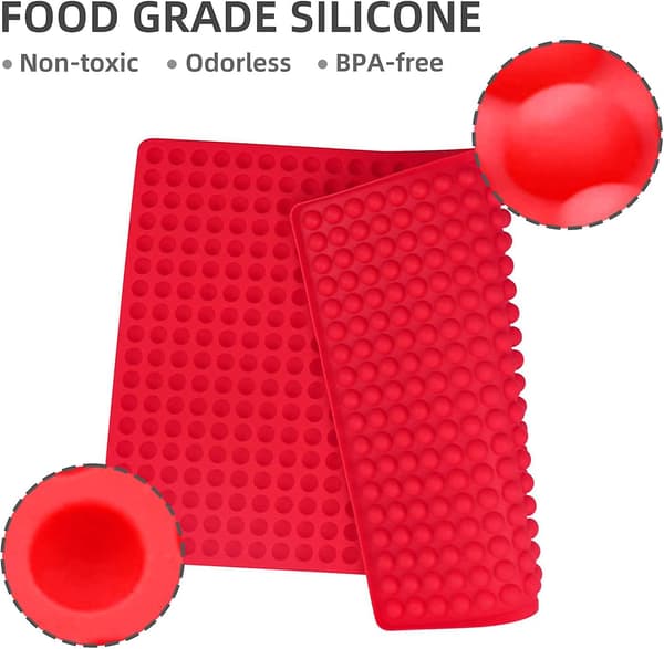Bakmatta silikon, (1,2 cm) minibakmatta, silikonmatta, röd
