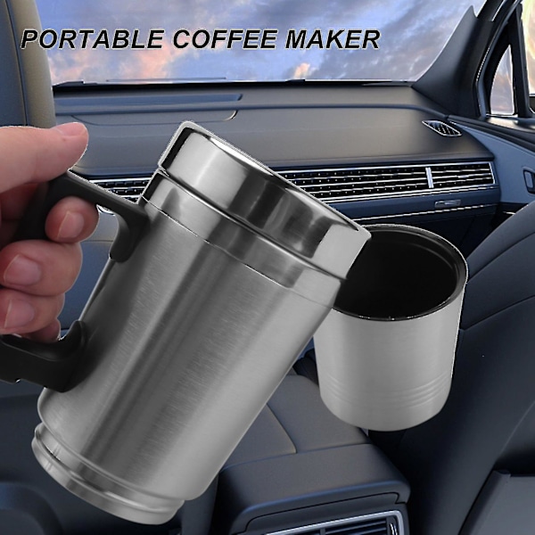 Bilvärmare Vattenkokare, Enkel 12v 300ml Bärbar Bil Kaffebryggare Tekanna Fordon Värmande Kopplock O