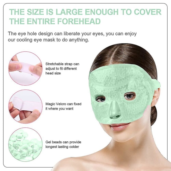 Ismask/Ögonmask Värme Värme Kylande Återanvändbar Gelpärlor Ismask