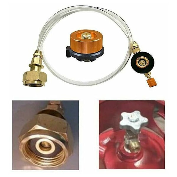 Gasadapter slang set anslutning gaspatron för campingspisadapter