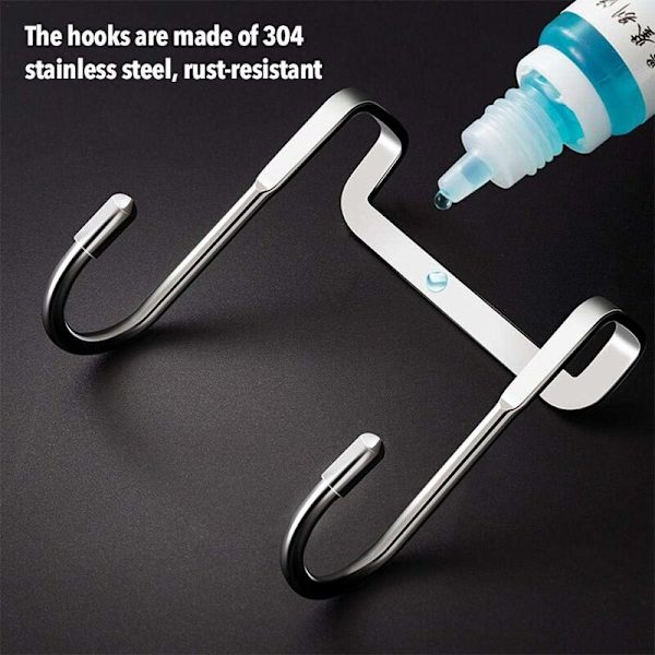 S-formet solid krog 4 stk./pakke 304 rustfrit stål S-formet krog kraftig S-krog stativkrog krog til ophængning