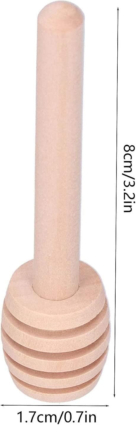 50 st Trähonungssked Spiral honungspinne, 8 cm minihonungsvisp