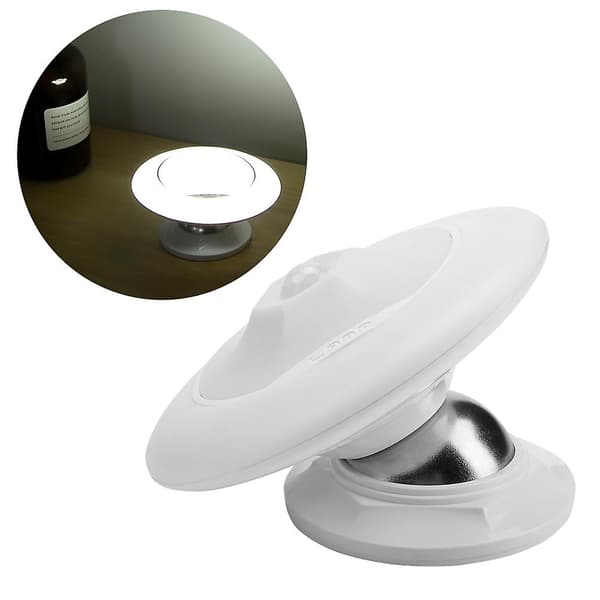 360 Human Body Infrared Induction Usb Rechargeable Led Night Light Lamp (varmvit)