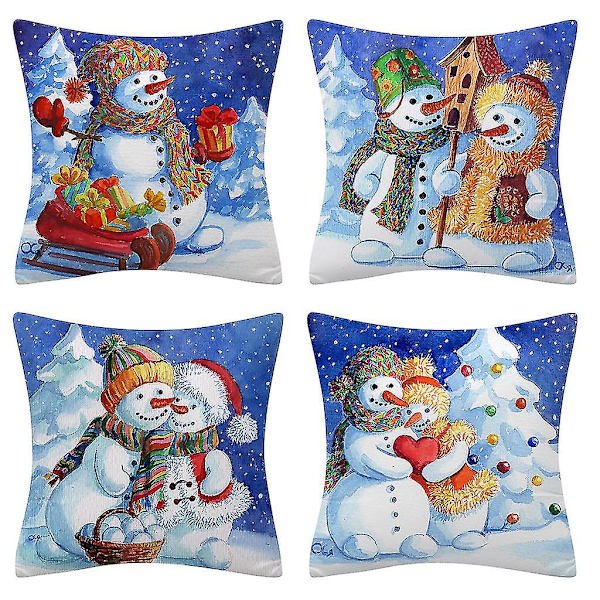 Julkuddeöverdrag med glitter, polyester, soffkudde, hemdekoration