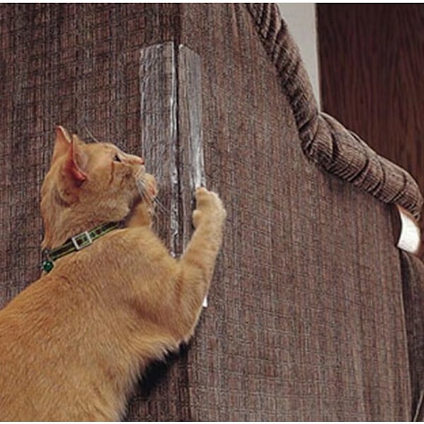 Katt Soffa Anti-scratch Sticker Kit Katt Leksak Katt Soffa Ensidig Anti-scratch Sticker Katt Tass Sticker Katt Scratch Tape (Liten Storlek 14 x 46 (Två Set))