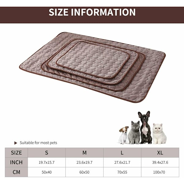 Cool Companion Pet Comfort Kølemåtte Sengemåtte til hunde og katte-M