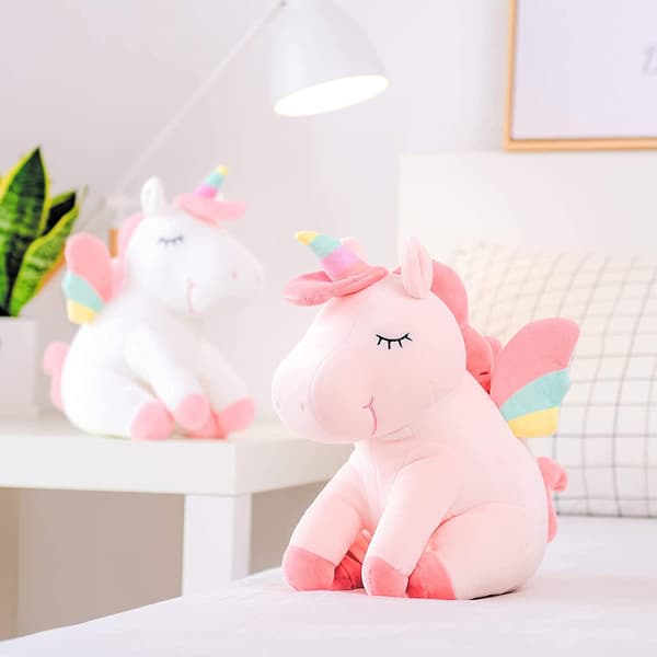 35 cm, Regnbuepulver Unicorn Stoffdyr Plush Så Stor