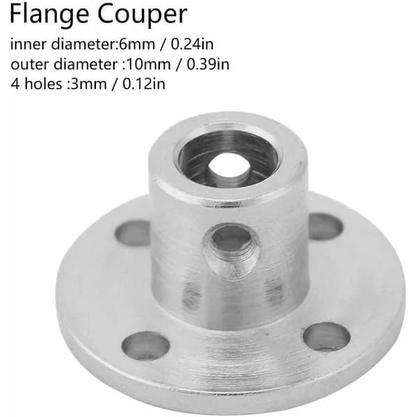 Flänskoppling - 2 st M3 Styv Flänskoppling Motoraxelkoppling ID 6mm OD 10mm Koppling