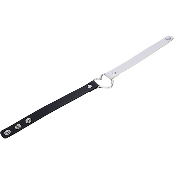 Atmneris PU Læder Chokers Punk Chokers Til Kvinder Og Piger Halskæde Smykker Hjerte Stil Justerbar Unisex, Sort+Hvid