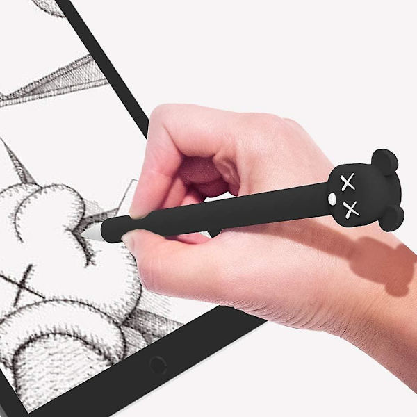 Love Mei Silikonfodral för Apple Pencil 1:a generationen - Skyddande Skal, Nibskydd, Halksäker, Mjuk Grepp, Söt Björndesign