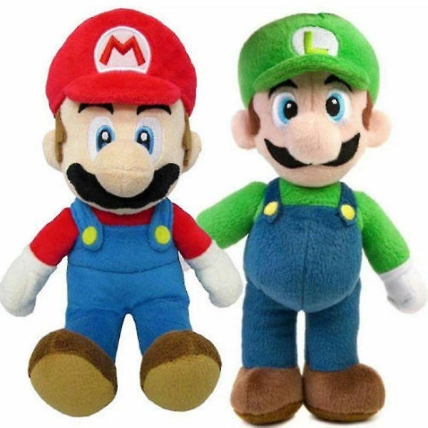 Ny 25 cm Super Mario Bros plyschdocka Mario Luigi Mjukleksak Stuffed Anim A