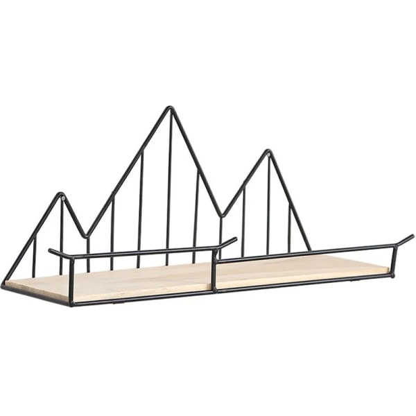 Hieno metalli taottu rauta vuoren muotoinen koristeellinen säilytyshylly seinäteline kodin sisustus