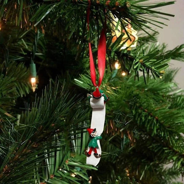 Minnesjulgranhänge Tomtar Hängande På Toapapper Juldekoration