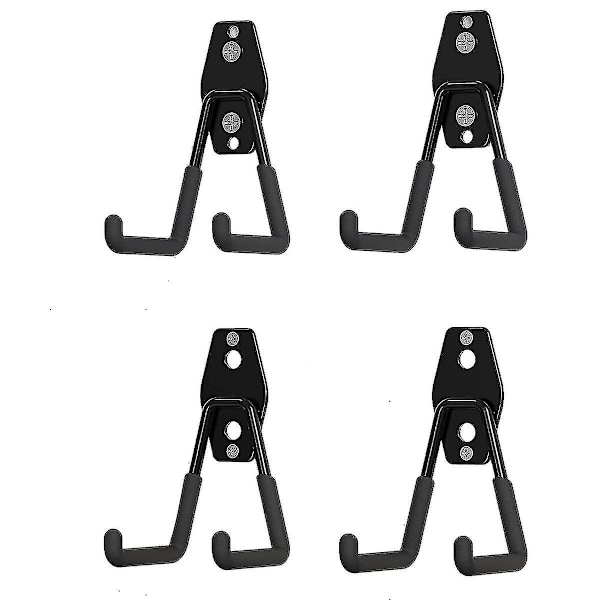 Garagekrokar Heavy Duty 4-pack, Garageförvaringskrokar, Väggmonterade garagehängande krokar för cykel, stege
