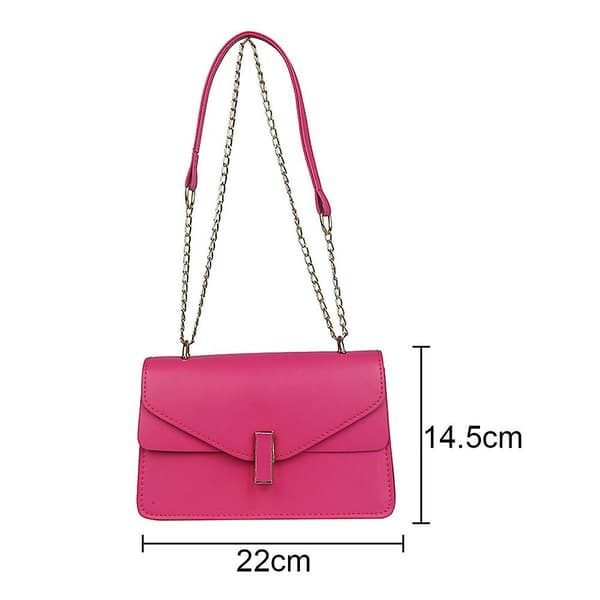 Liten axelväska för kvinnor, liten handväska crossbody väskor handväskor axelväskor rose röd