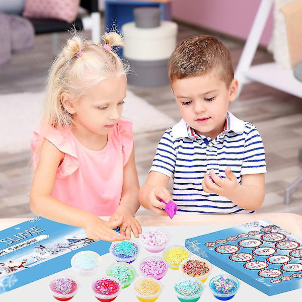 Juladventskalender 2022, Bubble Gum Crystal Mud 24 Numbers Countdown Present Blind Box