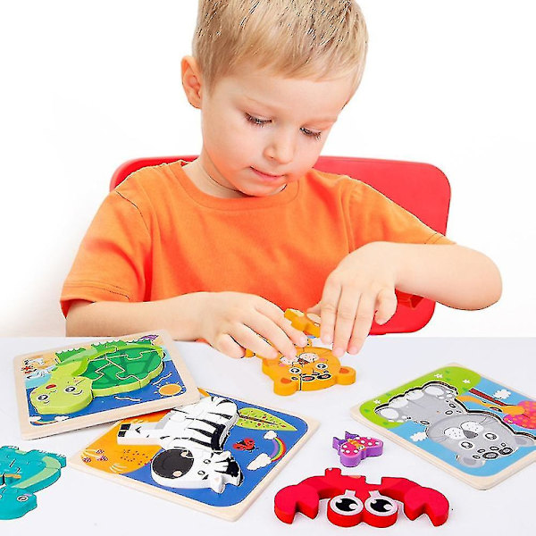 Barnens tecknade 3D-grodpussel Smart Toy