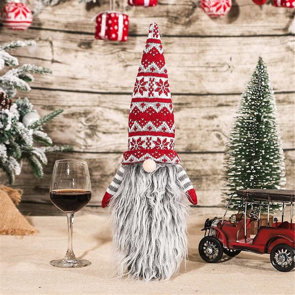 Jultomte Vinflaskaöverdrag Väska Julfest Middagsdekor