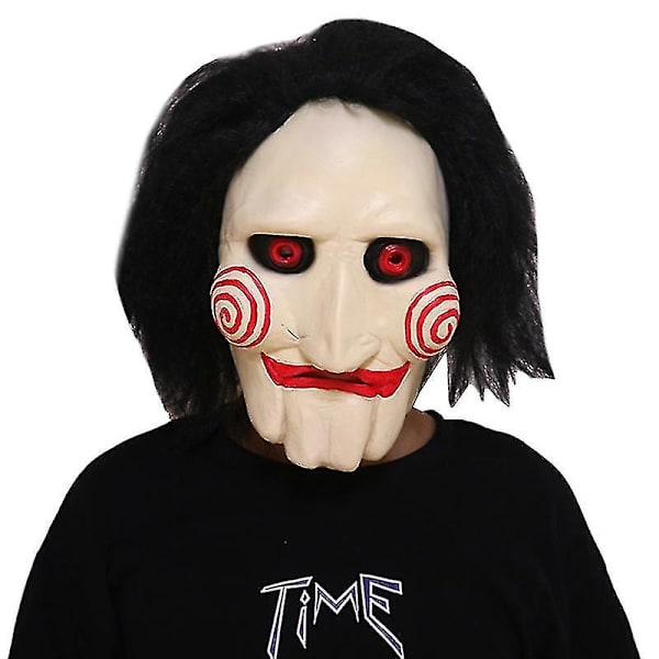 Skräckmask Halloween Motorsåg Skräck Peruk Skräckmask Rekv_z（Kort Hår）