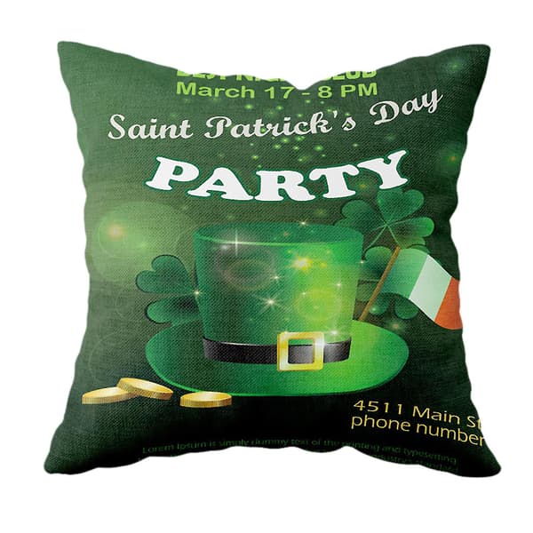 St. Patrick's Day Kuddeöverdrag för Hemmet - 'Survived Family' 