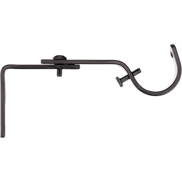 Justerbara Gardinstångs Väggfästen, 2-pack, Mörkbrons (Espresso)