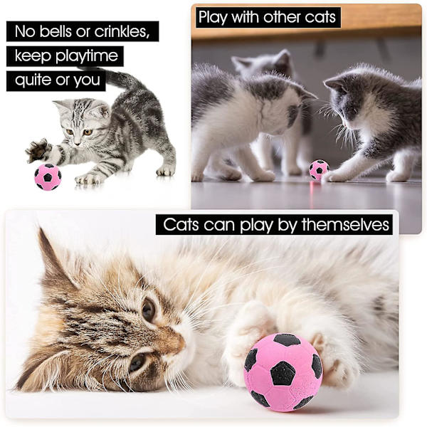 10 stycken 4 cm katt leksak boll skum fotboll aktivitet katt leksak interaktiv boll leksak färg slumpmässig