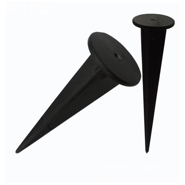Sort haveplast havestolpe - Lampeholder 6 stk, ??35X160mm