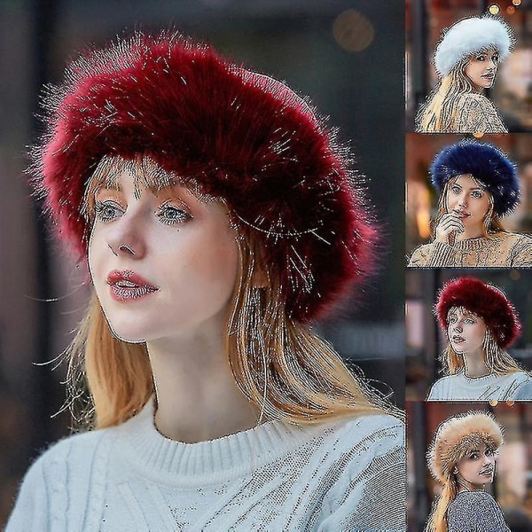 Mongoliska män kvinnor vinter fuskpäls mocka fluffig mössa varm tjock hatt  cap Qinhai 706a | Fyndiq