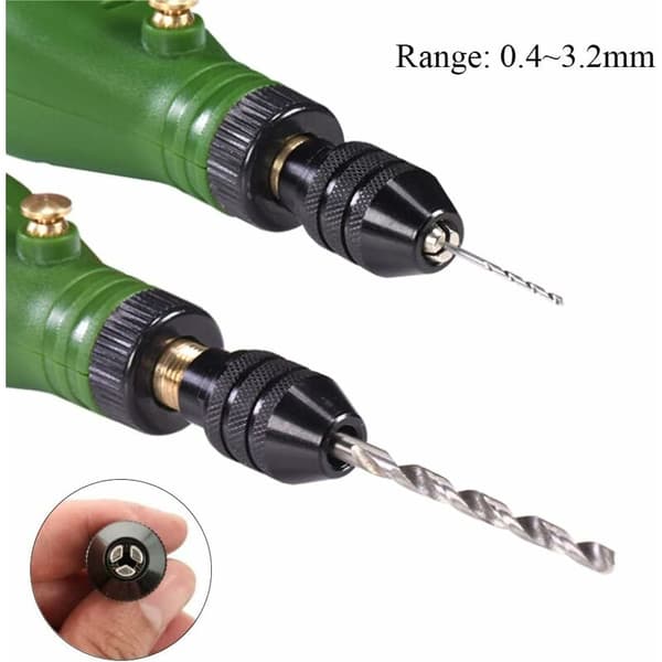2 stk. nøglefri borepatroner Multi Universal Adapter Hurtigskift borepatron Universal nøglefri borepatron til elektrisk slibeværktøj 0,4-3,2 mm
