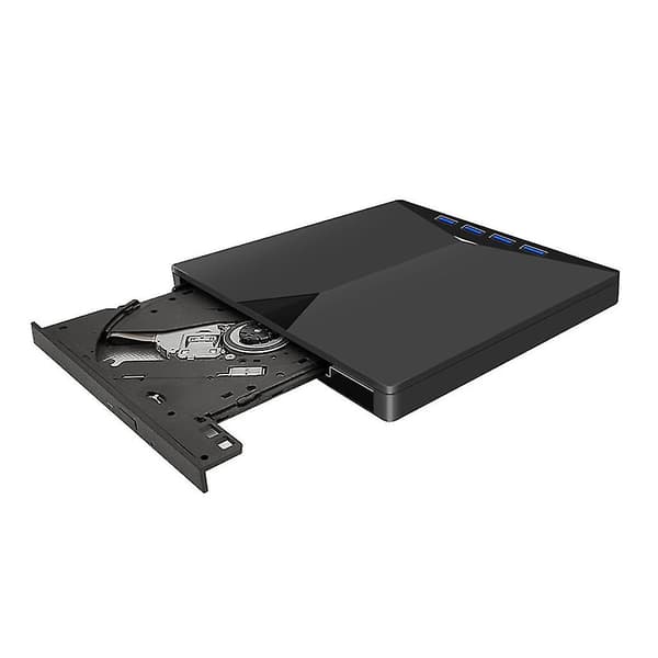 Extern CD Optisk Enhet 4x USB 3.0 DVD VCD Brännare Inspelare TF Kortläsare