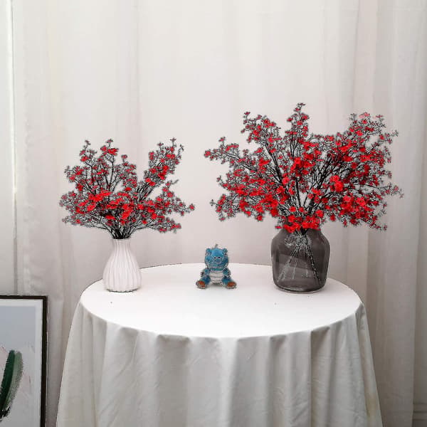 Konstgjord blomma - Röd 6 st (röd)
