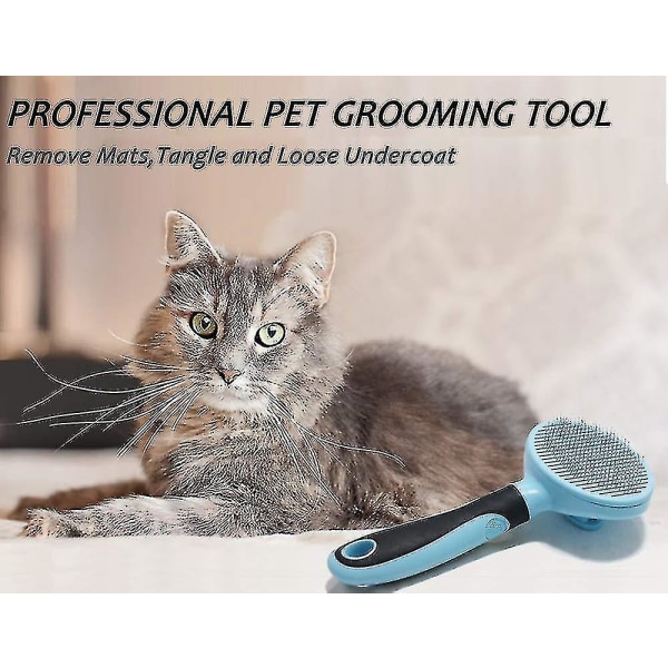 Cat Brush Pehmeä koiranhoitotyökalu poistaa irtonaisen aluskarvan itsepuhdistuvan