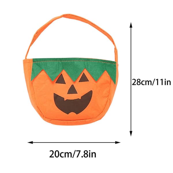 Barnkostym pumpa, pumpakorg och hatt för Halloween-fest