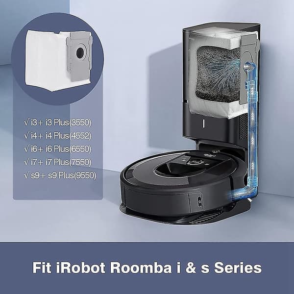16-pack dammsugarpåsar för iRobot Roomba I7 I7+/i7 Plus E5