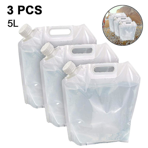 Hopfällbar vattenbehållare, BPA-fri plastvatten hopfällbar bärare（5L）