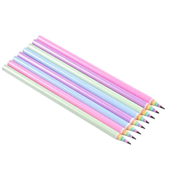 Regnbågspapperpenna för ritning och skrivning, återvinningsbart papper, hårdhet Hb - 12-pack