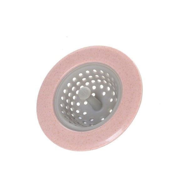 4 Farver Gulvafløbsprop Bathtub Catcher Vask Filter Kloakafløb Bruserdæksel 1 stk. (Pink)