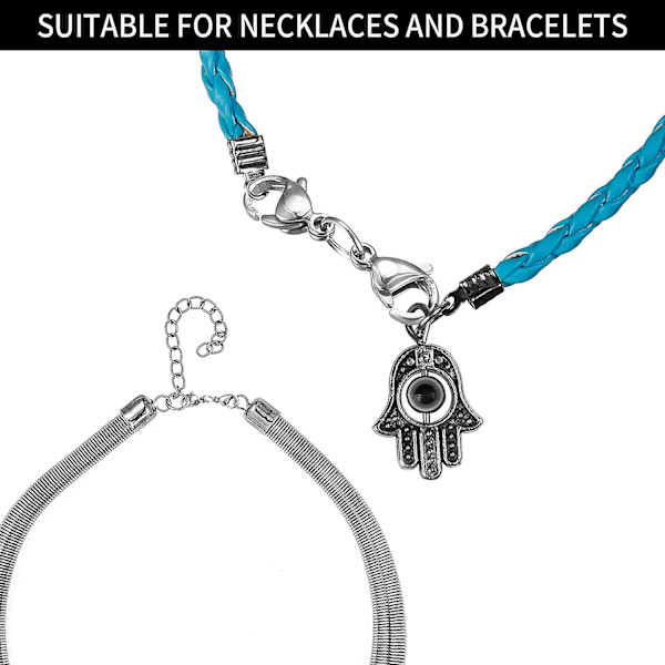 20 Dubbla Karbinhake Valutaklämma, Halsbandskedjekoppling, Kedjearmband Smyckeshantverkarens Krageklämma - Silver/25mm