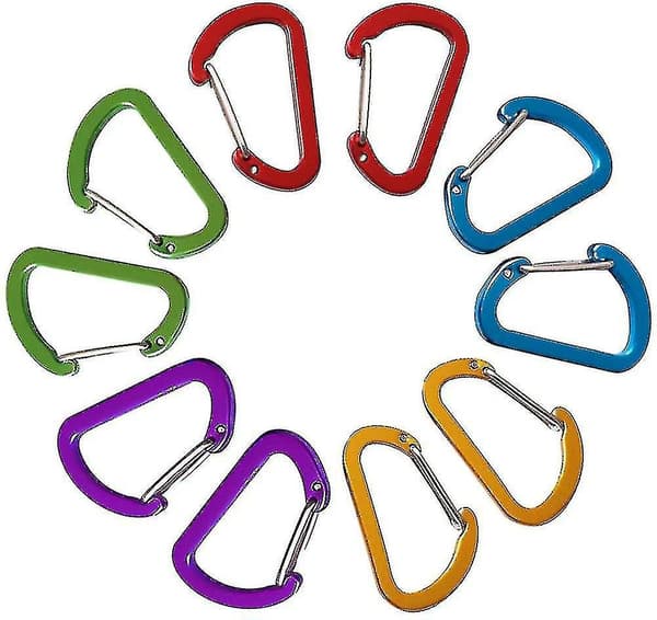30 st nyckelringklämma minikarabin gul