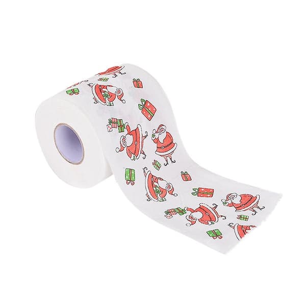 5 st julrullpapper servett färgat toalettpapper (julklappspaket)