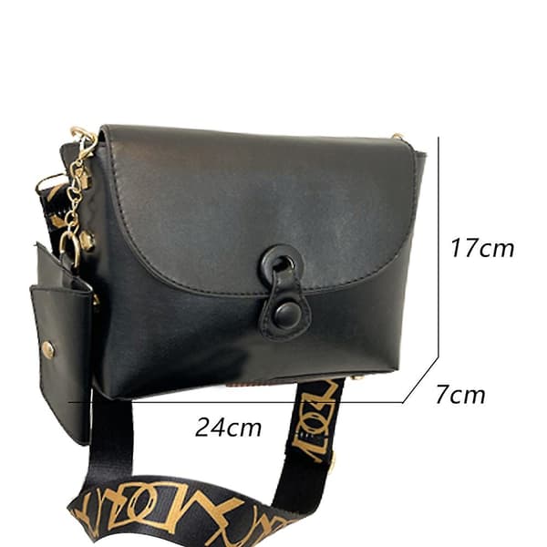 Crossbody-väskor för kvinnor - snygga designerplånböcker och handväskor med myntficka - svart