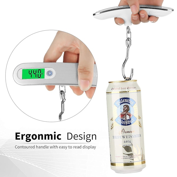 Elektronik Digital resevåg för hängande bagage, hög precision bärbar lätt handhållen resväska våg 110 Lb/ 50 kg