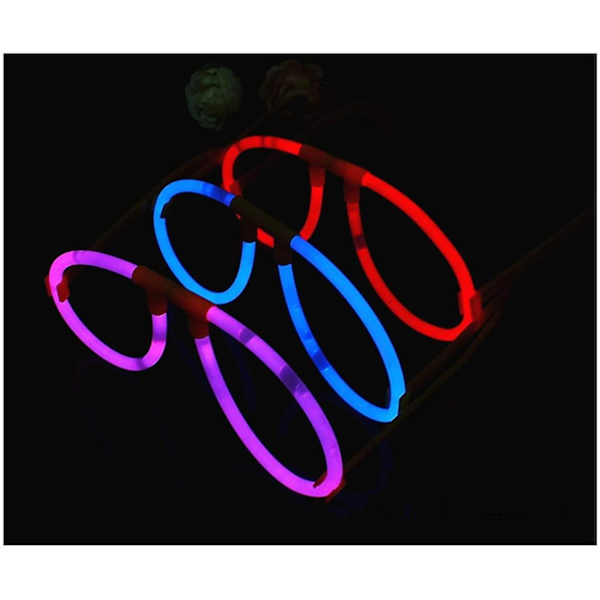 Glow Sticks Bulk 50ct Glow Glasögon, Glow In The Dark Rave Party Glasögon Födelsedag Bröllop Favors Glow Party Tillbehör Jul Halloween dekoration