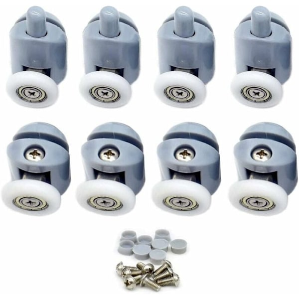Duschdörrrullar 8-pack Duschdörrrullar Duschskjutdörrrullar Duschskärmrullar för badrumsduschdörrar 25mm