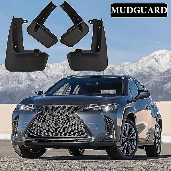 4x för Lexus Ux Ux200 Ux250h 2019-2023 Ny uppgradering Biltillbehör Stänkskydd Stänkskydd Stänkskydd Stänkskydd Stänkskydd fram och bak