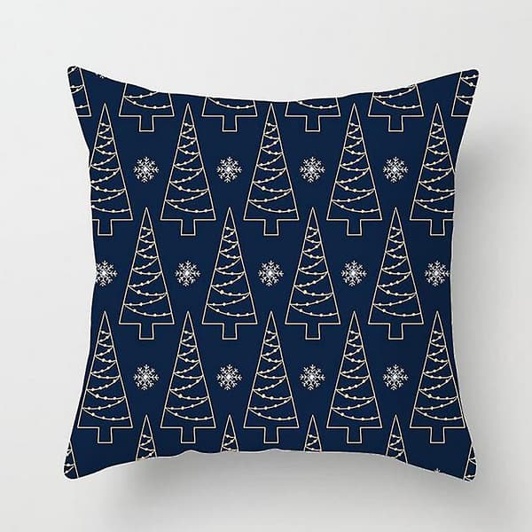 Julkuddeöverdrag med glitter, polyester, soffkudde, hemdekoration, 1 st