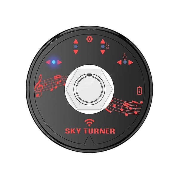 Trådlös Bluetooth-sidsvängare Gitarr Piano Notbladsskärm Repfjärrkontroll