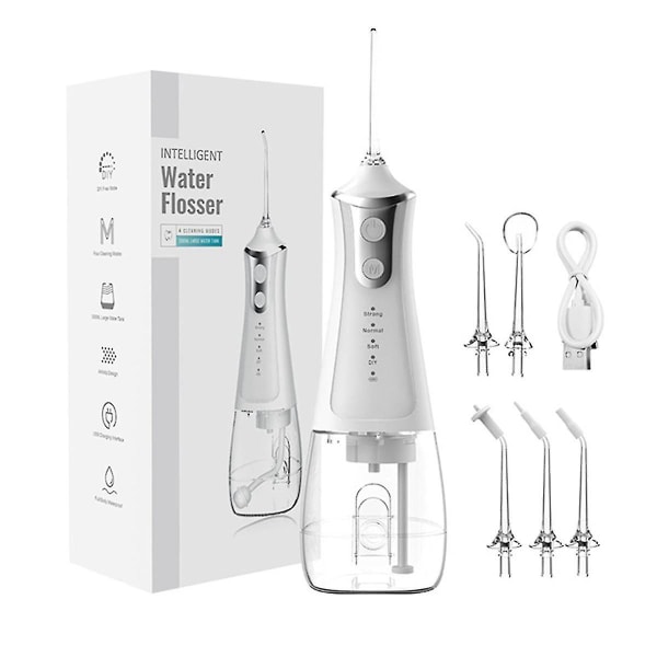 Vattentät elektrisk tandsköljare Högfrekvent puls Hushållsrengöring Oral Bärbar Tandrengöring USB Uppladdningsbar