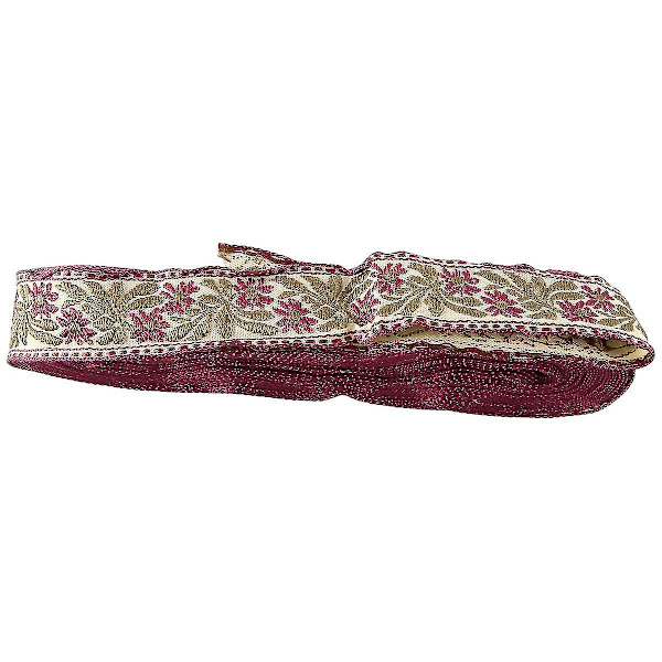 Blommigt mönstrade broderade Jacquard-band, vävda spetsar för kläder, väskor, gardiner, sytillbehör, spetsväv, stil A