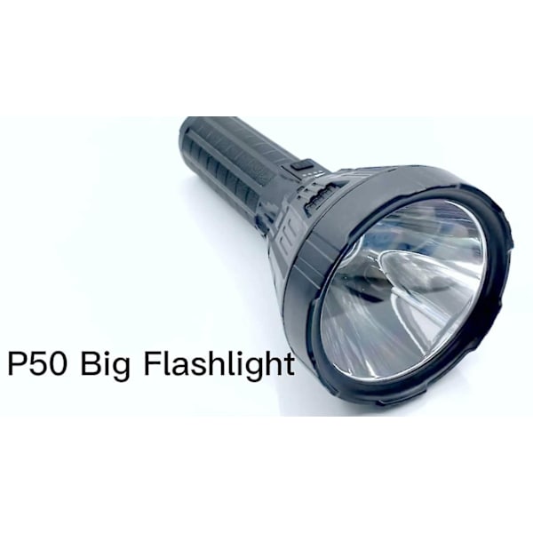 Ljusstarkaste ficklampa 2100 lumen, LED-ficklampa, uppladdningsbar kraftfull ficklampa med lång räckvidd upp till 1350 meter